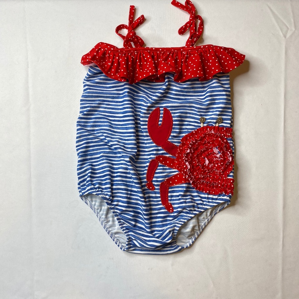 Mudpie blue stripes with crab